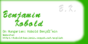 benjamin kobold business card